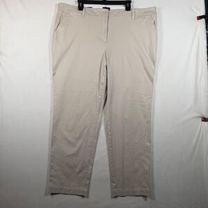Talbots The Perfect Chino Pants Women’s 20W Beige Khaki Stretch Straight Leg